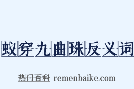 蚁穿九曲珠反义词是什么意思的图片